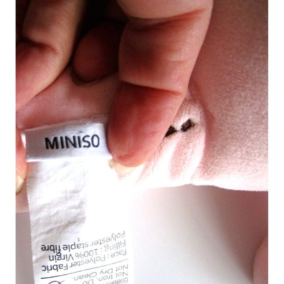 Miniso Life Style Pink Bear Plush Stuffed Animal Toy 12"  Soft & Squishy Unique - Picture 14 of 14